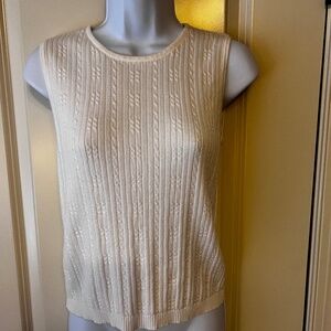 Style & Co Cream Colored Knit Tank Size Petit Small